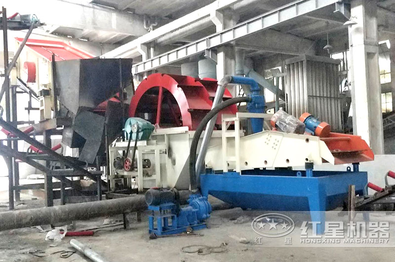 洗砂現場 洗砂現場