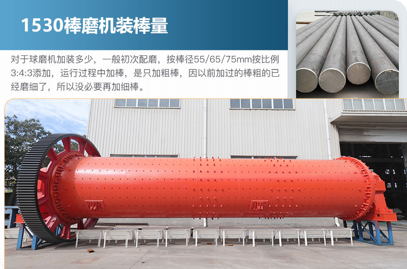 1530棒磨機加棒量 1530棒磨機加棒量