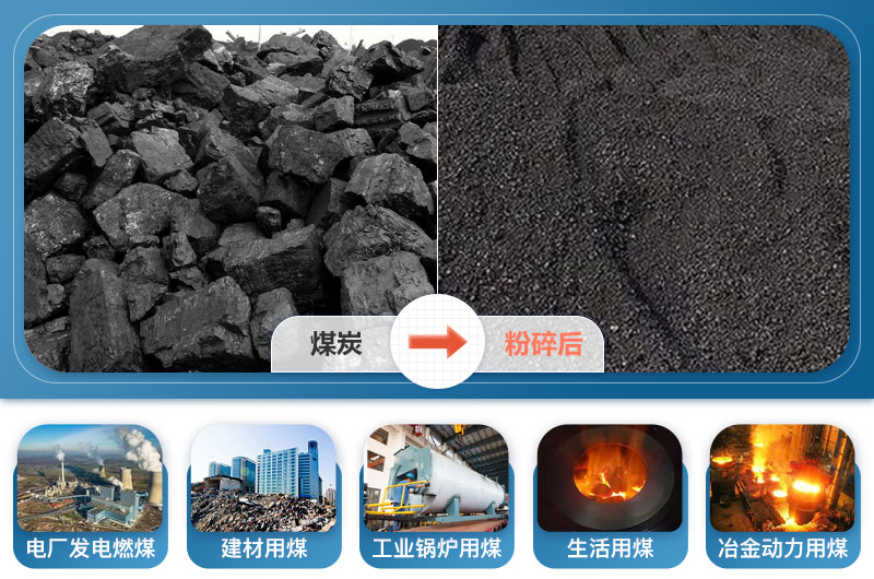 煤炭粉碎前后對比圖 煤炭粉碎前后對比圖
