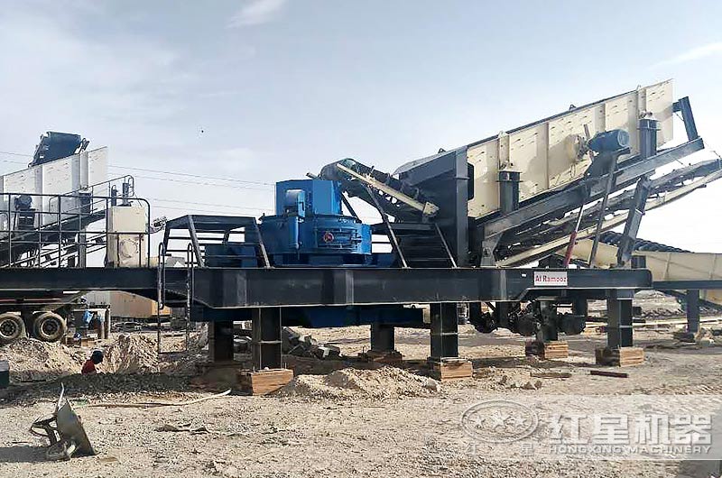 河北保定移動制砂機作業現場