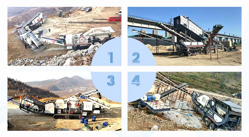 部分新型環保砂石設備生產現場