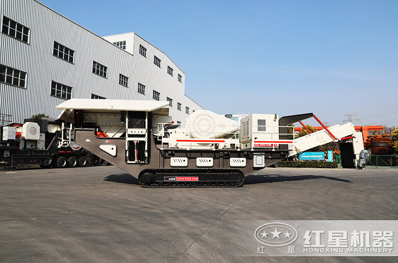 顎破移動履帶一體式石子破碎機(jī)